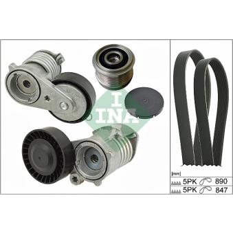 Jeu de courroies trapézoïdales à nervures INA OEM 1370971