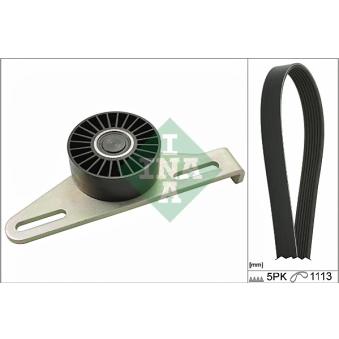 Jeu de courroies trapézoïdales à nervures INA [529 0145 10]