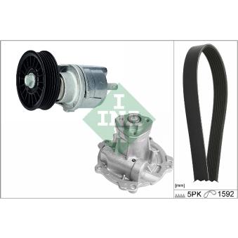Pompe à eau+Jeu de courroie trapézoïdale à nervures INA OEM 028903137AJ