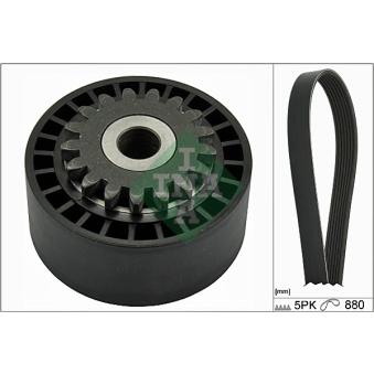 Jeu de courroies trapézoïdales à nervures INA OEM 7700870795