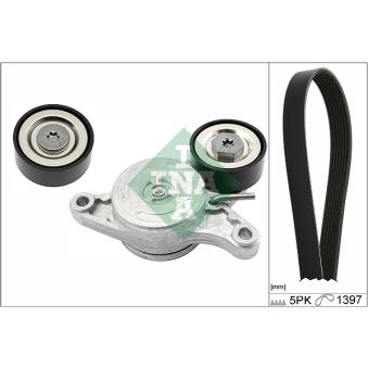 Jeu de courroies trapézoïdales à nervures INA [529 0180 10]