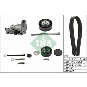 Jeu de courroies trapézoïdales à nervures INA OEM 11287636379 Jeu de courroies trapézoïdales à nervures INA OEM 11287636379