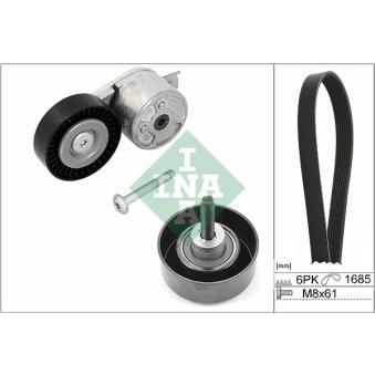 Jeu de courroies trapézoïdales à nervures INA [529 0218 10]