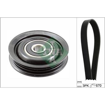 Jeu de courroies trapézoïdales à nervures INA [529 0227 10]