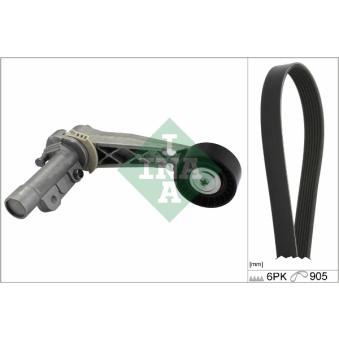 Jeu de courroies trapézoïdales à nervures INA OEM 1611425480