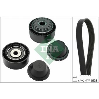 Jeu de courroies trapézoïdales à nervures INA OEM 8201008780