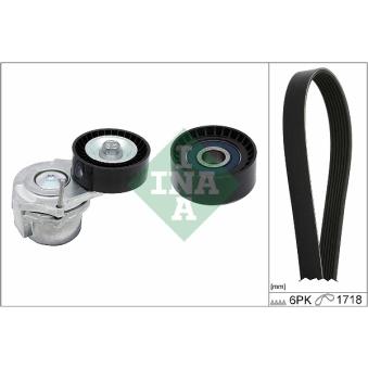 Jeu de courroies trapézoïdales à nervures INA 529 0312 10 pour CITROEN C5 1.7 TD - 110cv