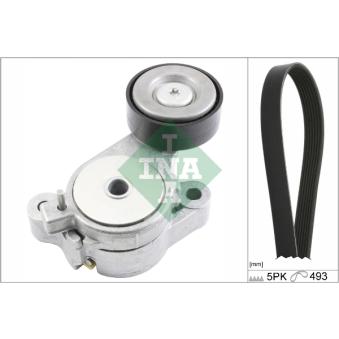 Jeu de courroies trapézoïdales à nervures INA 529 0340 10 pour AUDI A1 1.4 TFSI - 185cv