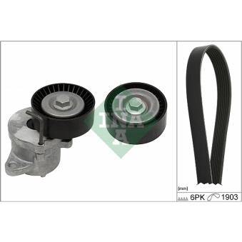 Jeu de courroies trapézoïdales à nervures INA OEM 1340625 Jeu de courroies trapézoïdales à nervures INA OEM 1340625