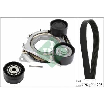 Jeu de courroies trapézoïdales à nervures INA OEM 119230802R