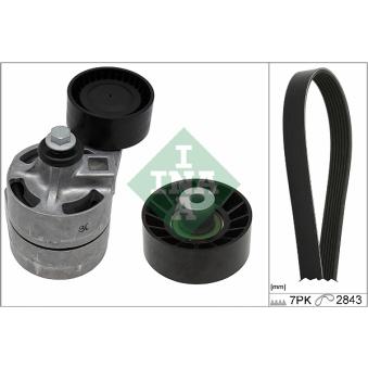 Jeu de courroies trapézoïdales à nervures INA 529 0364 10 pour FORD TRANSIT 3.2 TDCi - 200cv