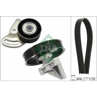 Jeu de courroies trapézoïdales à nervures INA OEM 1175000QAP