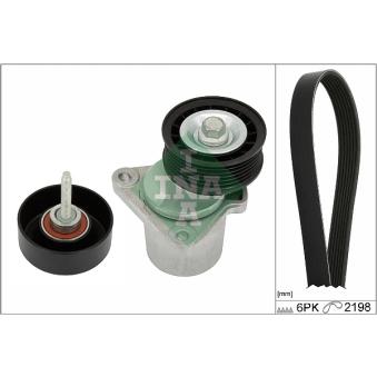 Jeu de courroies trapézoïdales à nervures INA OEM 6G9Q6C301CA