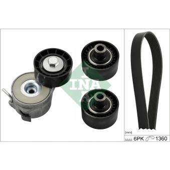 Jeu de courroies trapézoïdales à nervures INA [529 0404 10]