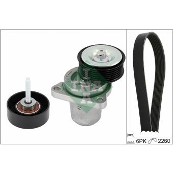 Jeu de courroies trapézoïdales à nervures INA [529 0461 10]