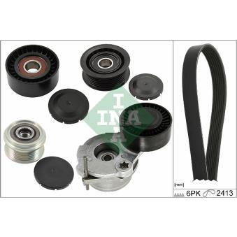 Jeu de courroies trapézoïdales à nervures INA [529 0484 20]