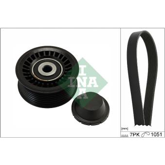 Jeu de courroies trapézoïdales à nervures INA OEM 117203168R