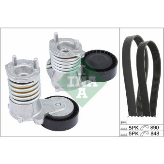 Jeu de courroies trapézoïdales à nervures INA OEM 1370971