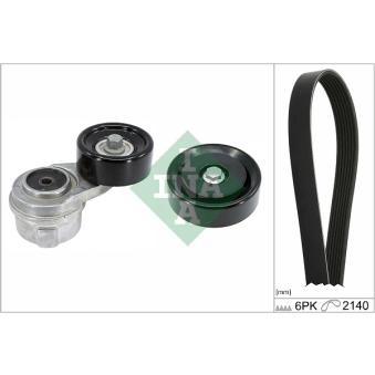 Jeu de courroies trapézoïdales à nervures INA [529 0497 10]