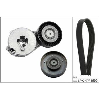 Jeu de courroies trapézoïdales à nervures INA OEM 044260849B