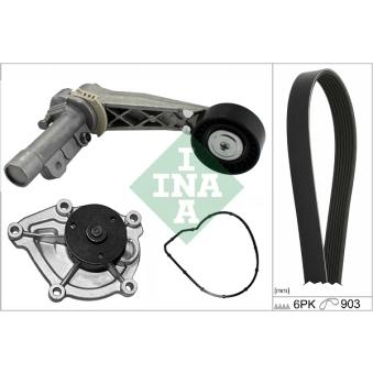 Pompe à eau+Jeu de courroie trapézoïdale à nervures INA OEM 11287571015