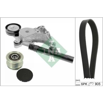 Jeu de courroies trapézoïdales à nervures INA OEM 038903315C