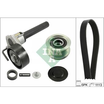 Jeu de courroies trapézoïdales à nervures INA 529 0514 20 pour AUDI TT 2.0 TFSI - 211cv