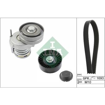 Jeu de courroies trapézoïdales à nervures INA OEM 03c145299c Jeu de courroies trapézoïdales à nervures INA OEM 03c145299c