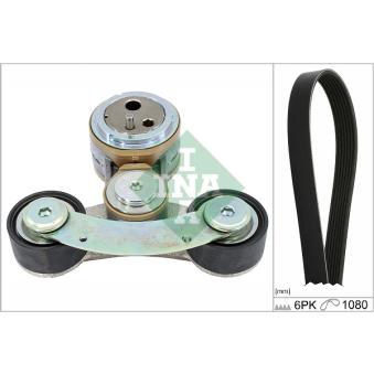 Jeu de courroies trapézoïdales à nervures INA OEM 9676413380