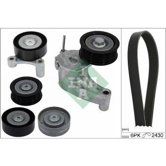 Jeu de courroies trapézoïdales à nervures INA 529 0554 10 pour VOLVO S90 T6 AWD - 310cv