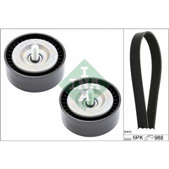 Jeu de courroies trapézoïdales à nervures INA [529 0558 10]