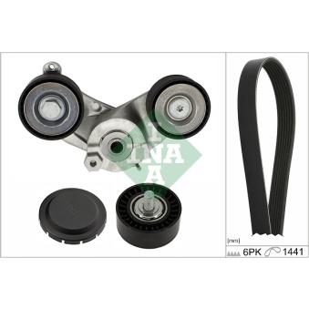 Jeu de courroies trapézoïdales à nervures INA 529 0565 10 pour AUDI A6 3.0 55 TFSI Mild Hybrid quattro - 340cv