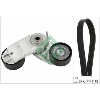 Jeu de courroies trapézoïdales à nervures INA 529 0569 10 pour FORD PUMA 1.0 EcoBoost mHEV - 125cv