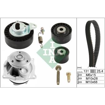 Pompe à eau + kit de courroie de distribution INA OEM 6744307 Pompe à eau + kit de courroie de distribution INA OEM 6744307