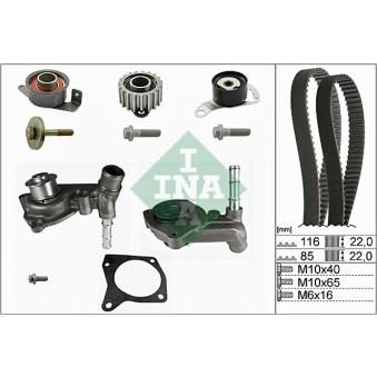 Pompe à eau + kit de courroie de distribution INA OEM 97ff6k254da