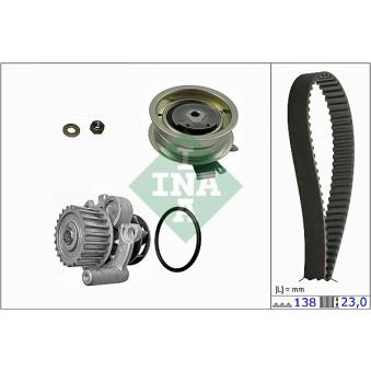 Pompe à eau + kit de courroie de distribution INA OEM 06a121011c