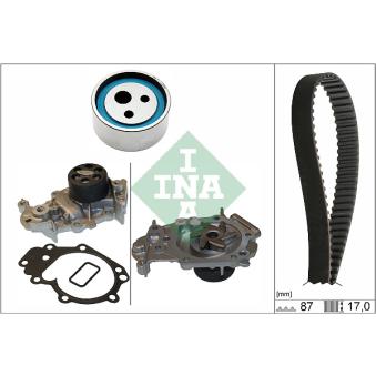Pompe à eau + kit de courroie de distribution INA [530 0182 31]