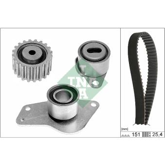 Kit de distribution INA 530 0185 10 pour RENAULT CLIO 1.9 D - 64cv