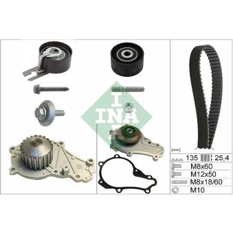 Pompe à eau + kit de courroie de distribution INA OEM 96413140
