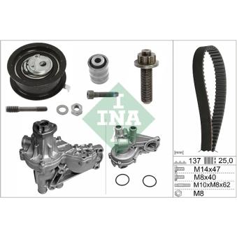 Pompe à eau + kit de courroie de distribution INA OEM 026121010X