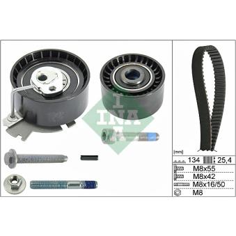 Kit de distribution INA 530 0379 10 pour CITROEN C3 1.6 - 109cv