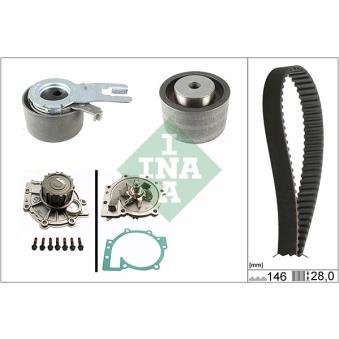 Pompe à eau + kit de courroie de distribution INA OEM 272334