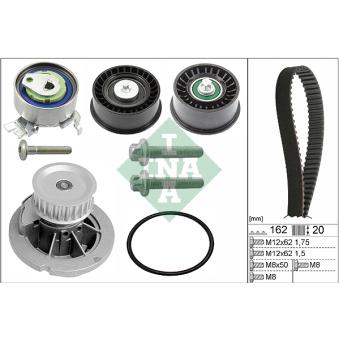 Pompe à eau + kit de courroie de distribution INA [530 0441 30]