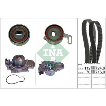 Pompe à eau + kit de courroie de distribution INA OEM 13405paaa02