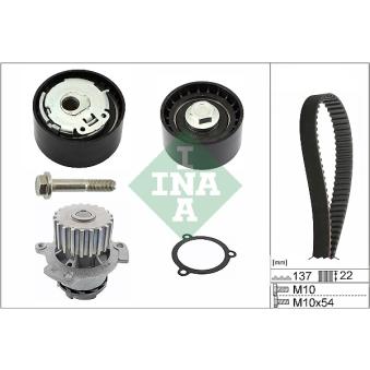 Pompe à eau + kit de courroie de distribution INA OEM 211261307010 Pompe à eau + kit de courroie de distribution INA OEM 211261307010