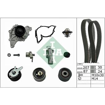 Pompe à eau + kit de courroie de distribution INA OEM 059109487b