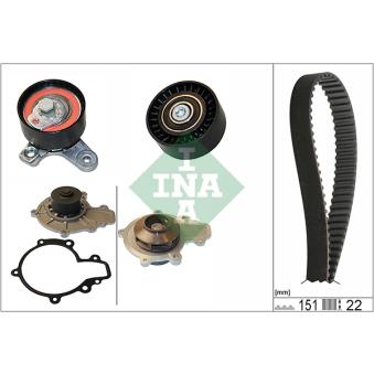 Pompe à eau + kit de courroie de distribution INA OEM 4805174