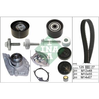 Pompe à eau + kit de courroie de distribution INA OEM 119A06559R