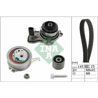 Pompe à eau + kit de courroie de distribution INA OEM 04L109119A
