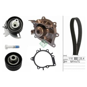 Pompe à eau + kit de courroie de distribution INA OEM 1201J6 Pompe à eau + kit de courroie de distribution INA OEM 1201J6